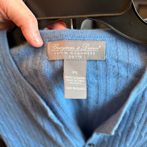 100% Cashmere Cable Button Down Cardigan - Picture 8 of 8